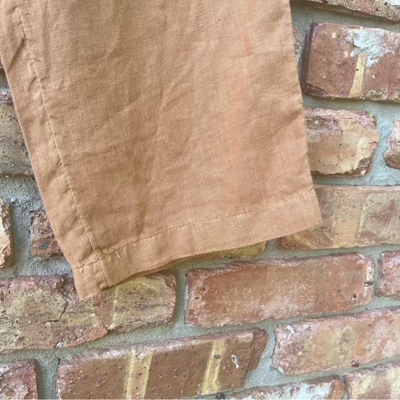 C AND C CALIFORNIA LARGE RUST BROWN 100% LINEN PULL ON PANTS - Picture 11 of 11